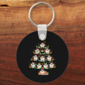 Huisdier Kerstverlichting Santa Sugar Glider Kerst Sleutelhanger (Voorkant)