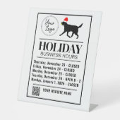 Huisdier Kinderopvang Zakelijke uren Vakantie Sjab Reclamebord Met Voetstuk (Voorkant)