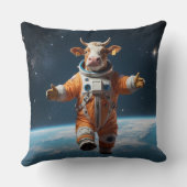 Huisdier Koe in de ruimte Kussen (Achterkant)