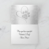 Huisdier Leven Liefde | Pootafdruk Hart Script Val Feestdagen Kaart (Binnen)