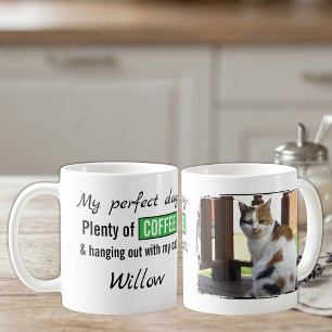 Huisdier liefde kat hond koffie groen koffiemok