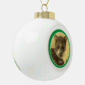 HUISDIER LIEFDE Keramische Bal Ornament / Groen (Links)