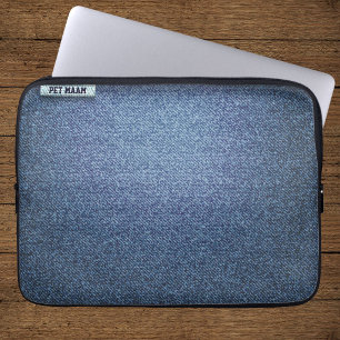 Huisdier Maam Kat Liefhebber Moderne Nep Denim Bla Laptop Sleeve