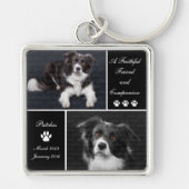 Huisdier Memorial Dog Photo Template Tribute Sleutelhanger (Voorkant)