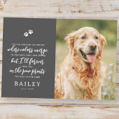 Huisdier Memorial Modern Eenvoudig Chique Gedicht  Bedankkaart