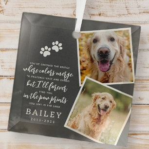 Huisdier Memorial Modern Eenvoudig Chique Gedicht  Glas Ornament