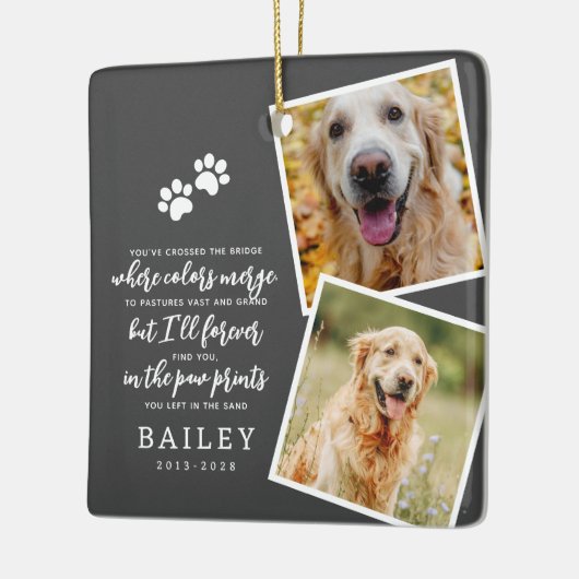 Huisdier Memorial Modern Eenvoudig Chique Gedicht Keramisch Ornament (Links)