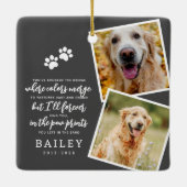 Huisdier Memorial Modern Eenvoudig Chique Gedicht  Keramisch Ornament (Achterkant)