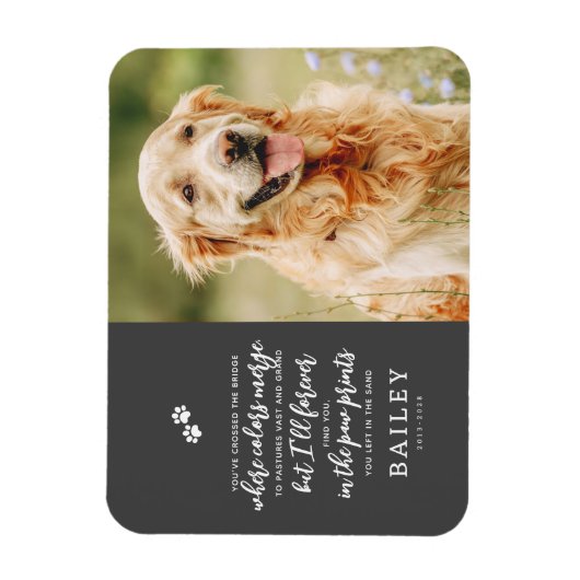 Huisdier Memorial Modern Eenvoudig Chique Gedicht  Magneet (Verticaal)