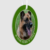 Huisdier memoriam, in liefdevolle herinnering aan  ornament (voorkant)