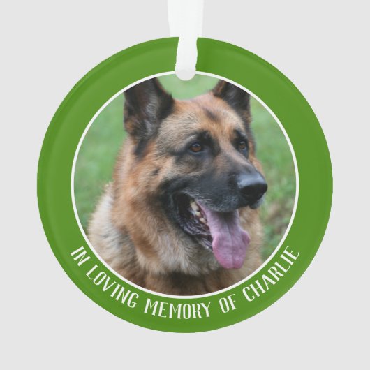 Huisdier memoriam, in liefdevolle herinnering aan  ornament (achterkant)