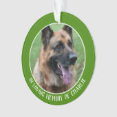 Huisdier memoriam, in liefdevolle herinnering aan  ornament (voorkant)