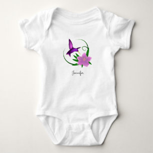 Huisdier met roze shirt voor baby's met bloemen