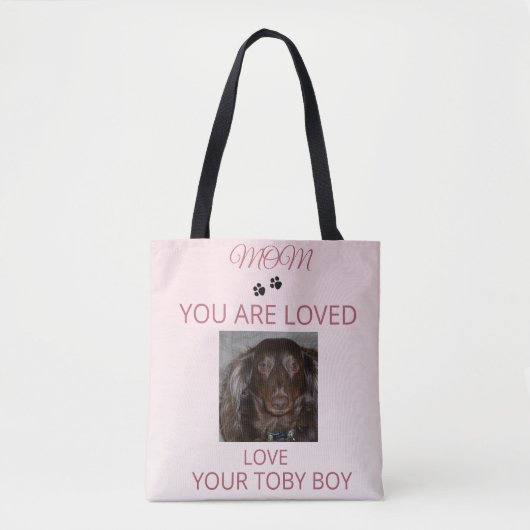 Huisdier Moeder Hartverwarmend Fotontwerp Tote Bag (Voorkant)