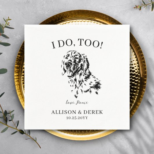 Huisdier naam Golden Retriever Tekening Hond Bruil Servet