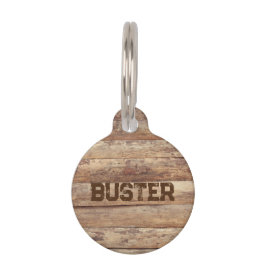 Huisdier naam Houten  stijl Huisdierpenning