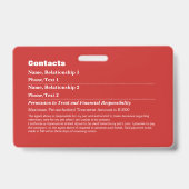 Huisdier Nood Informatiekaart v5 Badge (Achterkant)