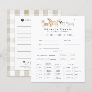 Huisdier Oppas Hondenuitlater Huisdier Rapportkaar