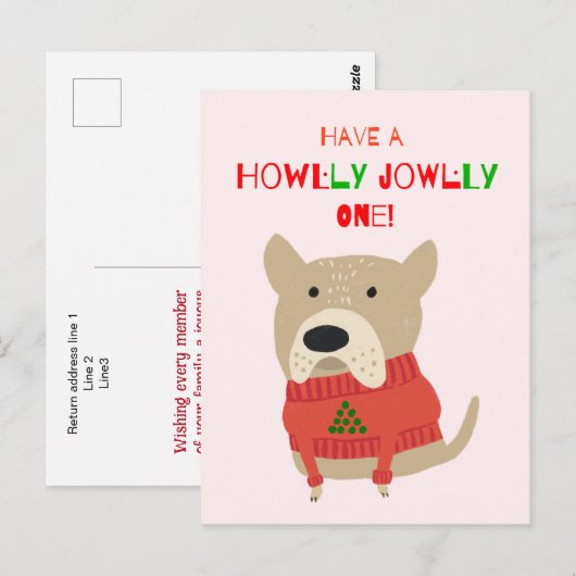 Huisdier oppas's vakantie hond briefkaart (Voorkant / Achterkant)