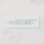 Huisdier Oppasser Walker hond huisdierverzorging p Mini Visitekaartje (Achterkant)