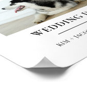 Huisdier ouders welkom minimalistische bruiloft poster (Hoek)