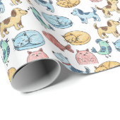 huisdier patronen cadeaupapier (Rol Hoek)