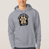 Huisdier pleeggezin mislukt humor hond papa hoodie (Voorkant)