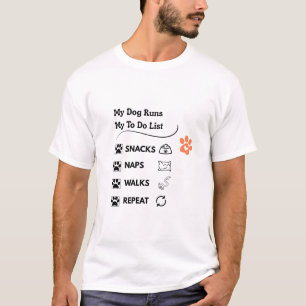 Huisdier Pootafdruk Checklist Hond Kat Eigenaar Ku T-shirt