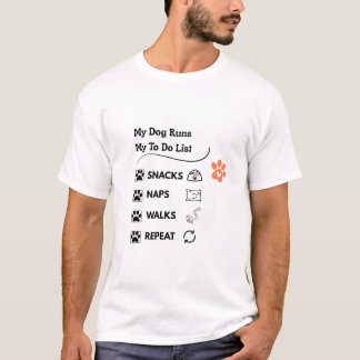 Huisdier Pootafdruk Checklist Hond Kat Eigenaar Ku T-shirt