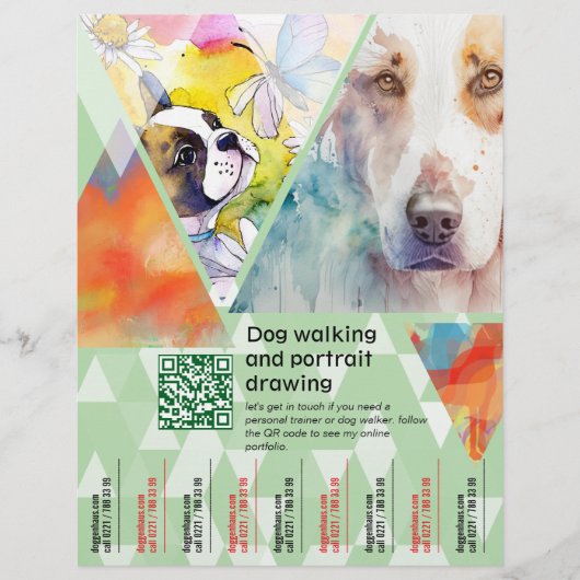Huisdier Portret Flyers (Voorkant)