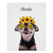 Huisdier portret, hondenkunst, Paw Print Perfect Poster (Voorkant)