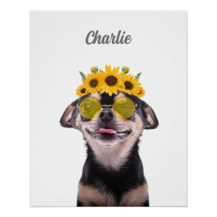 Huisdier portret, hondenkunst, Paw Print Perfect Poster