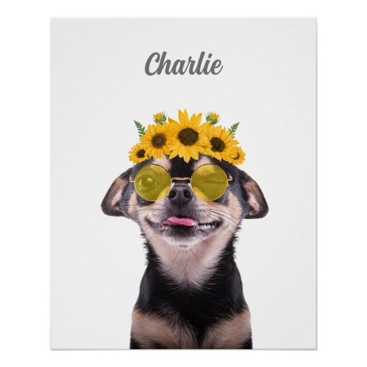 Huisdier portret, hondenkunst, Paw Print Perfect Poster (Voorkant)