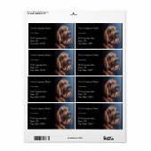 Huisdier Portretschildering Retouradreslabels Etiket (Full Sheet)