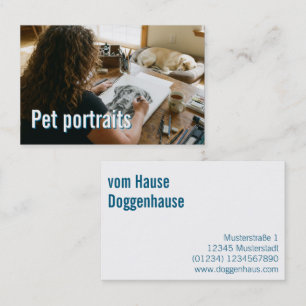 Huisdier Portretten Service  Visitekaartje