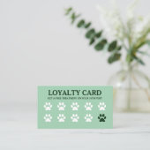 Huisdier QR Code Green Loyalty Kaart (Staand voorkant)