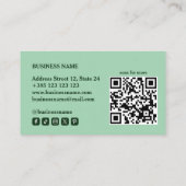 Huisdier QR Code Green Loyalty Kaart (Achterkant)