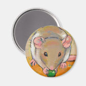 Huisdier rat schattige leuke kunst Cuteness met ee Magneet (Voorkant / Achterkant)