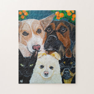 Huisdier Selfie Schilderij door Alfred Fox Legpuzzel