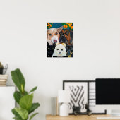 Huisdier Selfie Schilderij van Alfred Fox Poster (Thuiskantoor)