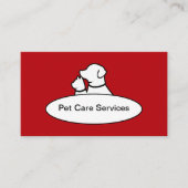 Huisdier Service Moderne Hond Kat Visitekaartjes (Voorkant)