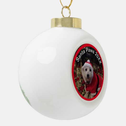 Huisdier Sieraad! Kerstman Pootjes leuk! Keramisch Keramische Bal Ornament (Links)