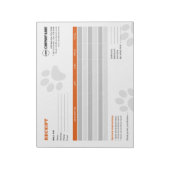 Huisdier Sitter Custom Receipt Notitieblok (Linkerzijde)