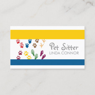 Huisdier Sitter Dog Walker Animal Groomer Visitekaartje