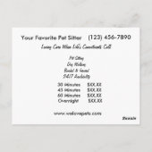 Huisdier Sitter Grote Deen op Kauwbank Briefkaart (Achterkant)