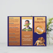 Huisdier Sitter Hond Walker 🐾 Trifold Brochure (Staand voorkant)