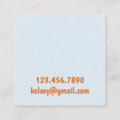 Huisdier Sitter Honden Katten Vierkante Visitekaartje (Achterkant)