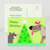 Huisdier Sitters Vakantie Groeten Feestdagenkaart (Voorkant / Achterkant)