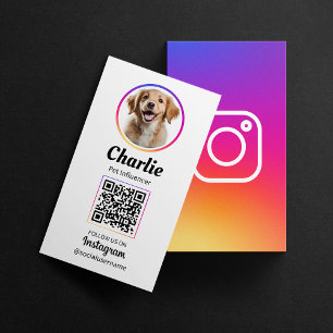 Huisdier Sociale Media Instagram Honden Foto QR Co Visitekaartje