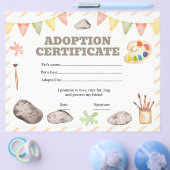 Huisdier stenen adoptie certificaat bewerkbaar flyer (Enkel)